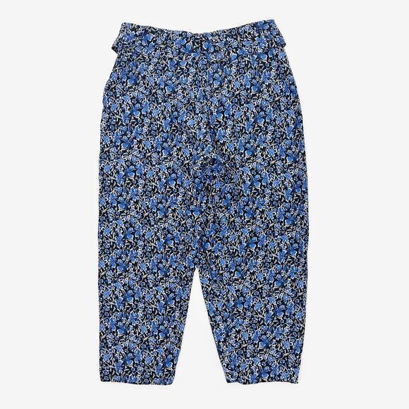 Elie Tahari Jodi Pant Size XS Blue Floral Silk Boho Coastal Chic European Summer - Picture 2 of 4